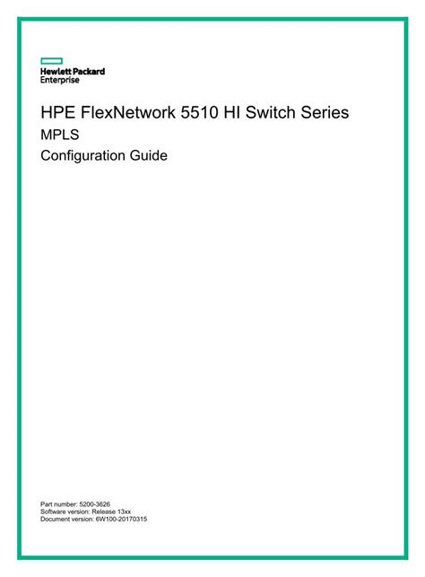 About the HPE FlexNetwork 5510 HI configuration guides.